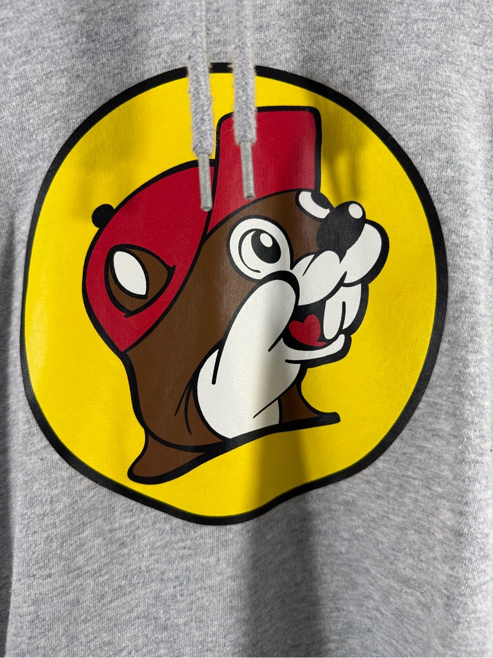 Buc-ee’s Gray Pullover Hoodie 2XL Beaver Logo Graphic Sweatshirt Adult
